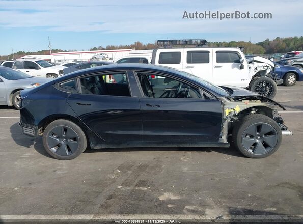 5YJ3E1EB0NF124955 2022 TESLA MODEL 3 Black Widok zestawu wskaźników