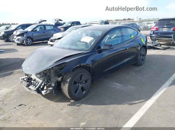 5YJ3E1EB0NF124955 2022 TESLA MODEL 3 Black Przód lewy