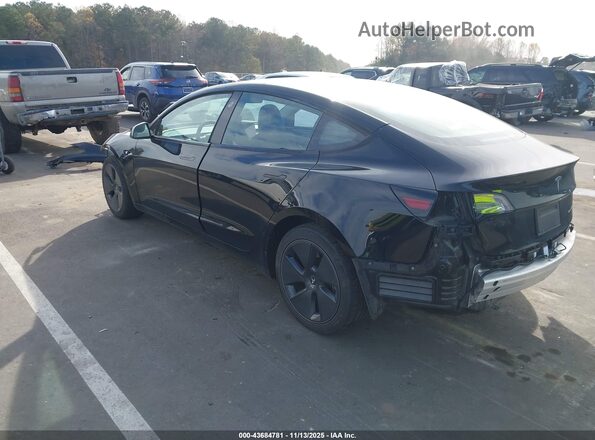 5YJ3E1EB0NF124955 2022 TESLA MODEL 3 Black Tył lewy