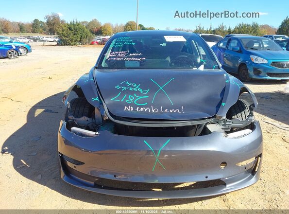 5YJ3E1EB0NF174464 2022 TESLA MODEL 3 Gray Vista del cuadro de instrumentos