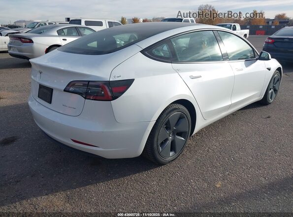 5YJ3E1EB0NF194746 2022 TESLA MODEL 3 White Trasero derecho