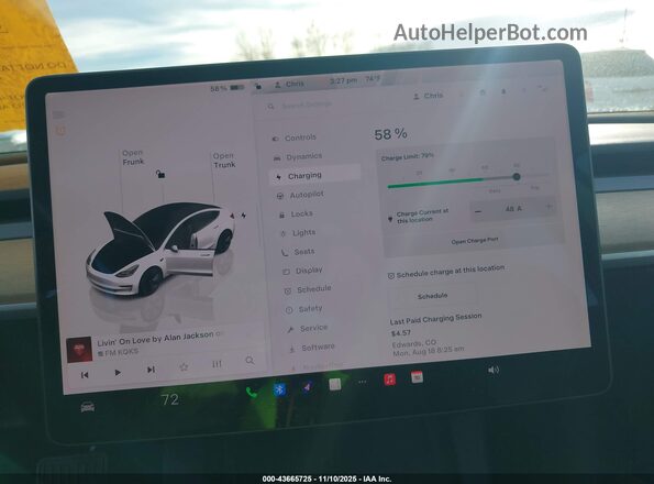5YJ3E1EB0NF194746 2022 TESLA MODEL 3 White 