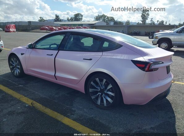 5YJ3E1EB0RF824254 2024 TESLA MODEL 3 Pink Tył lewy
