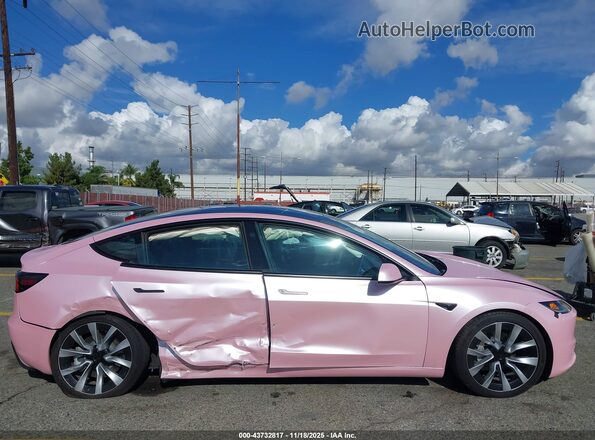 5YJ3E1EB0RF824254 2024 TESLA MODEL 3 Pink Widok z przodu