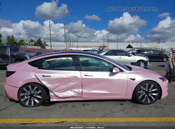 5YJ3E1EB0RF824254 2024 TESLA MODEL 3 Pink Widok wnętrza z tyłu