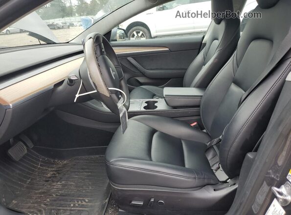 5YJ3E1EB1NF165109 2022 TESLA MODEL Gray Vista interior delantera