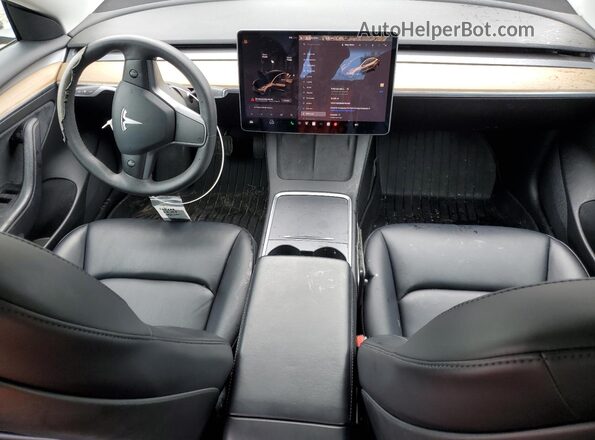 5YJ3E1EB1NF165109 2022 TESLA MODEL Gray Vista del salpicadero