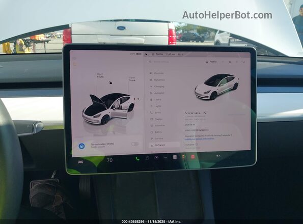 5YJ3E1EB1NF228113 2022 TESLA MODEL 3 White 