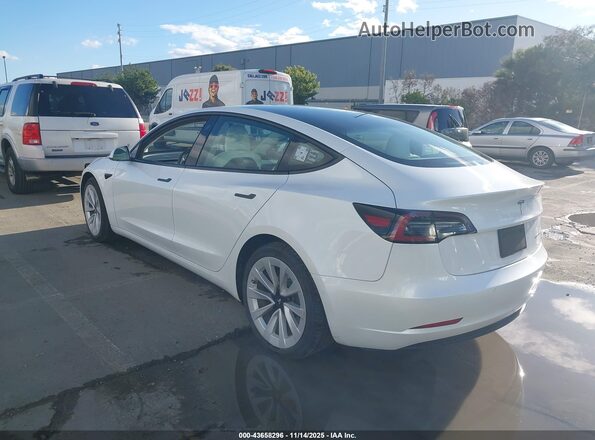 5YJ3E1EB1NF228113 2022 TESLA MODEL 3 White Հետևի ձախ