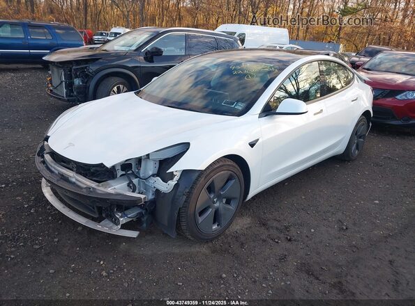 5YJ3E1EB1NF326901 2022 TESLA MODEL 3 White Передня ліва чверть
