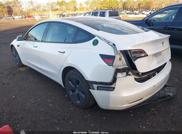 5YJ3E1EB1NF326901 2022 TESLA MODEL 3 White Задня ліва чверть