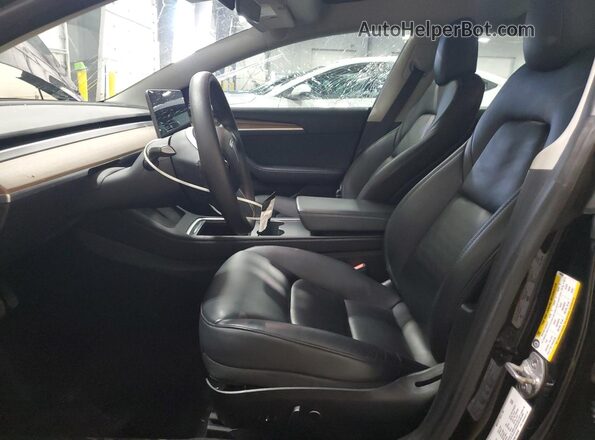 5YJ3E1EB2NF195560 2022 TESLA MODEL Черный Вид салона спереди