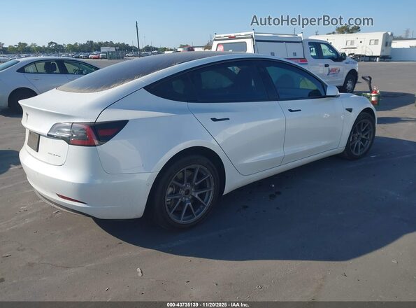 5YJ3E1EB3NF246922 2022 TESLA MODEL 3 Белый Задняя правая четверть