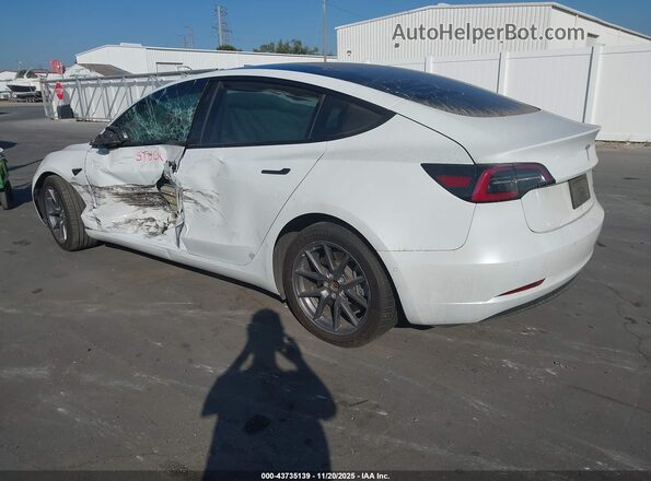 5YJ3E1EB3NF246922 2022 TESLA MODEL 3 Белый Задняя левая четверть