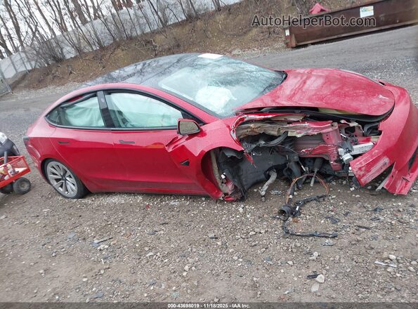 5YJ3E1EB4NF116907 2022 TESLA MODEL 3 Красный Вид щитка приборов