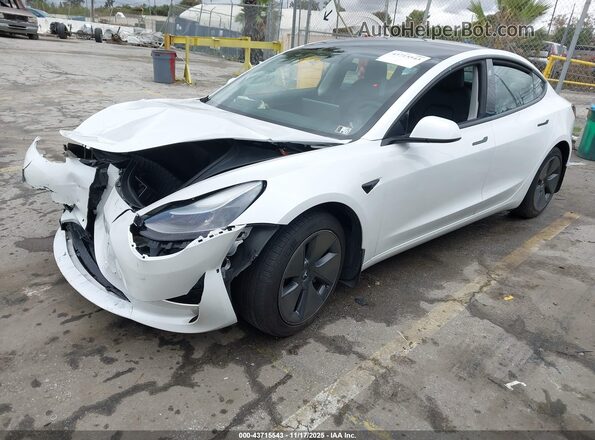5YJ3E1EB4NF182955 2022 TESLA MODEL 3 White 