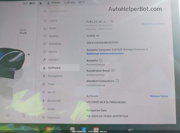 5YJ3E1EB4NF207000 2022 TESLA MODEL 3 Серый 