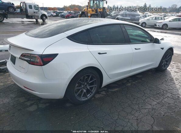 5YJ3E1EB5NF166165 2022 TESLA MODEL 3 White Հետևի աջ