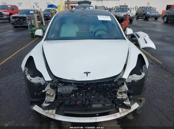5YJ3E1EB5NF166165 2022 TESLA MODEL 3 White Դիմացի տեսք