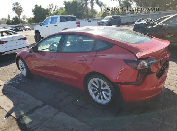 5YJ3E1EB5NF290257 2022 TESLA MODEL Red 