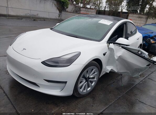 5YJ3E1EB6NF137256 2022 TESLA MODEL 3 Белый 
