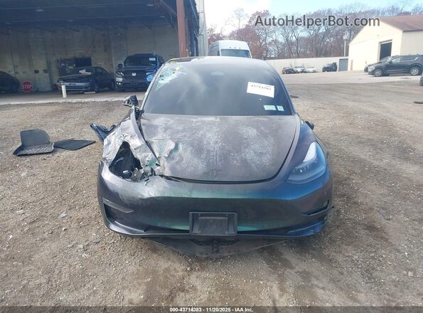 5YJ3E1EB6NF226910 2022 TESLA MODEL 3 Зеленый Вид щитка приборов