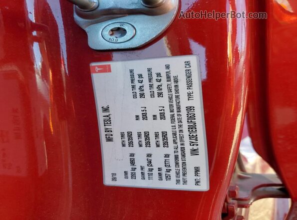 5YJ3E1EB8JF063199 2018 TESLA MODEL Red 