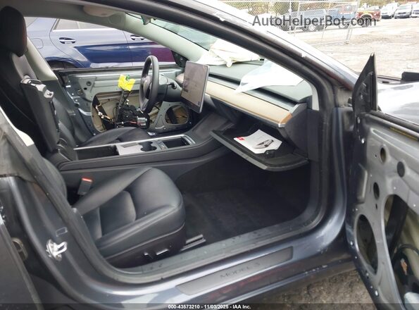 5YJ3E1EB8NF354677 2022 TESLA MODEL 3 Gray Vista interior delantera