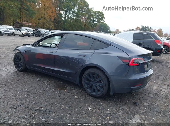 5YJ3E1EB8NF354677 2022 TESLA MODEL 3 Gray Trasero izquierdo