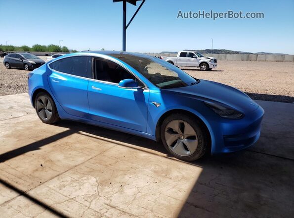 5YJ3E1EB9LF744345 2020 TESLA MODEL Синий Передняя правая четверть