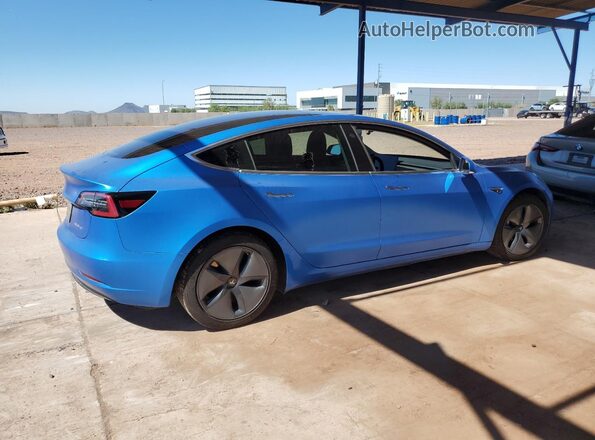5YJ3E1EB9LF744345 2020 TESLA MODEL Синий Задняя правая четверть