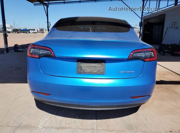 5YJ3E1EB9LF744345 2020 TESLA MODEL Синий Вид сзади