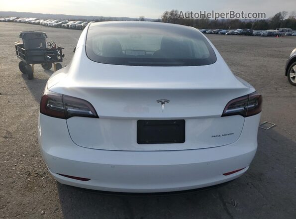 5YJ3E1EB9LF795618 2020 TESLA MODEL Белый Вид сзади