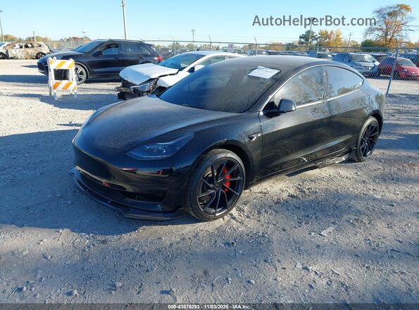 5YJ3E1EC4NF268727 2022 TESLA MODEL 3 Black Vista tres cuartos delantera izquierda
