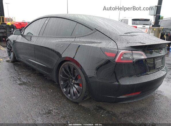 5YJ3E1ECXNF262138 2022 TESLA MODEL 3 Black Trasero izquierdo