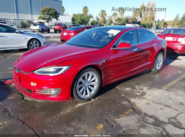 5YJSA1E24JF293359 2018 TESLA MODEL S Красный Передняя левая четверть