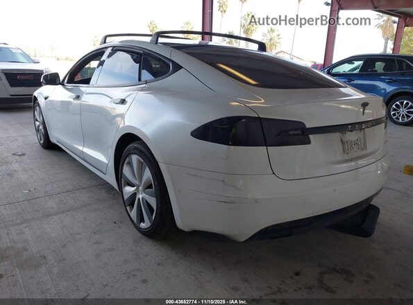 5YJSA1E2XMF424122 2021 TESLA MODEL S Белый Задняя левая четверть