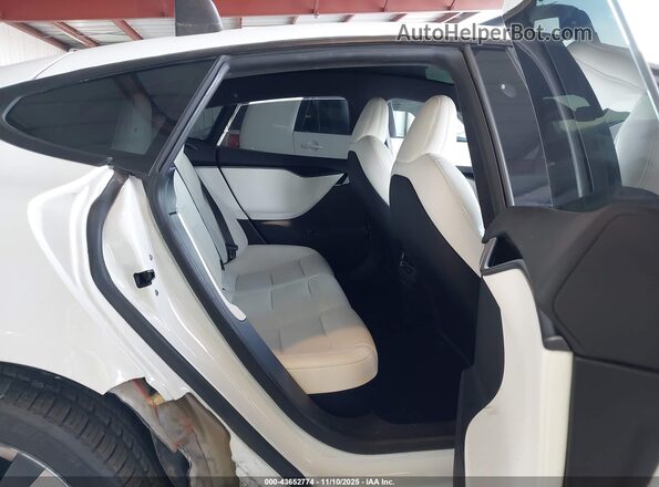 5YJSA1E2XMF424122 2021 TESLA MODEL S Белый Вид наклейки с VIN-кодом