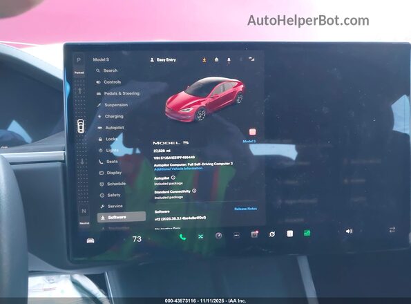 5YJSA1E51PF499449 2023 TESLA MODEL S Red 