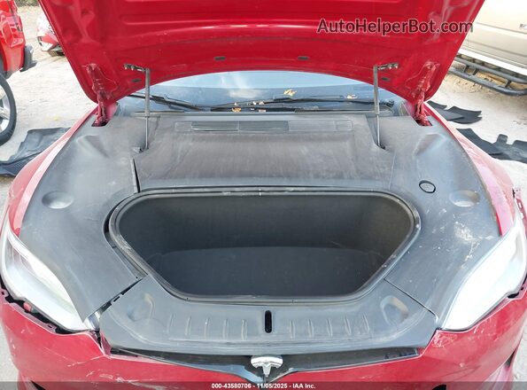 5YJSA1E53MF455903 2021 TESLA MODEL S Красный Вид сзади