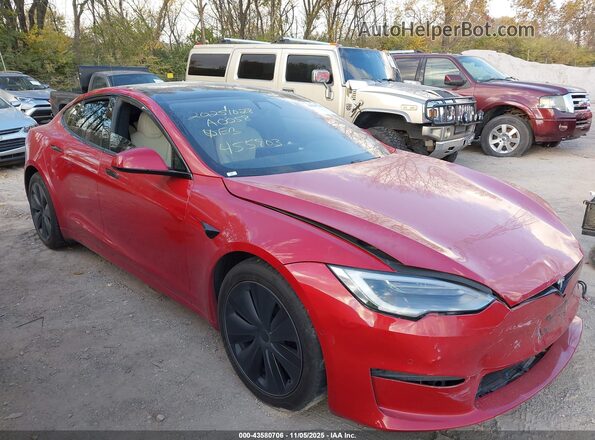 5YJSA1E53MF455903 2021 TESLA MODEL S Красный Вид щитка приборов