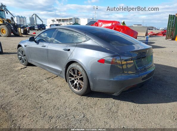 5YJSA1E5XMF440010 2021 TESLA MODEL S Серый Задняя левая четверть