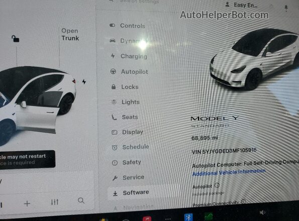5YJYGDED3MF105916 2021 TESLA MODEL White 