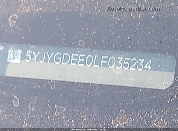 5YJYGDEE0LF035234 2020 TESLA MODEL Y Белый 