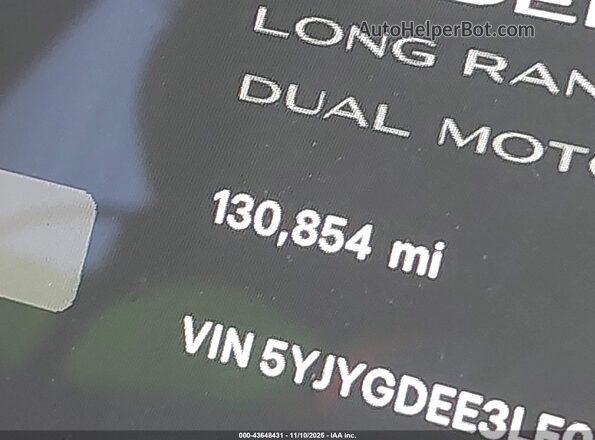 5YJYGDEE3LF017097 2020 TESLA MODEL Y White 