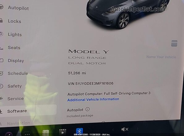 5YJYGDEE3MF161606 2021 TESLA MODEL Y Серый 