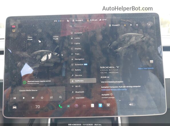 5YJYGDEE5LF049453 2020 TESLA MODEL Y Black Вид задніх сидінь