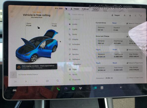 5YJYGDEE5LF049730 2020 TESLA MODEL Gray ხელსაწყოთა პანელის ხედი