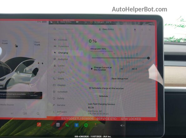 5YJYGDEE7LF008936 2020 TESLA MODEL Y Белый 
