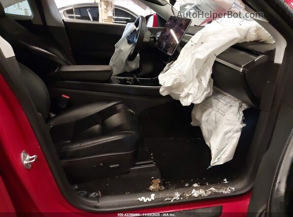5YJYGDEE7LF053326 2020 TESLA MODEL Y Burgundy Widok wnętrza z przodu